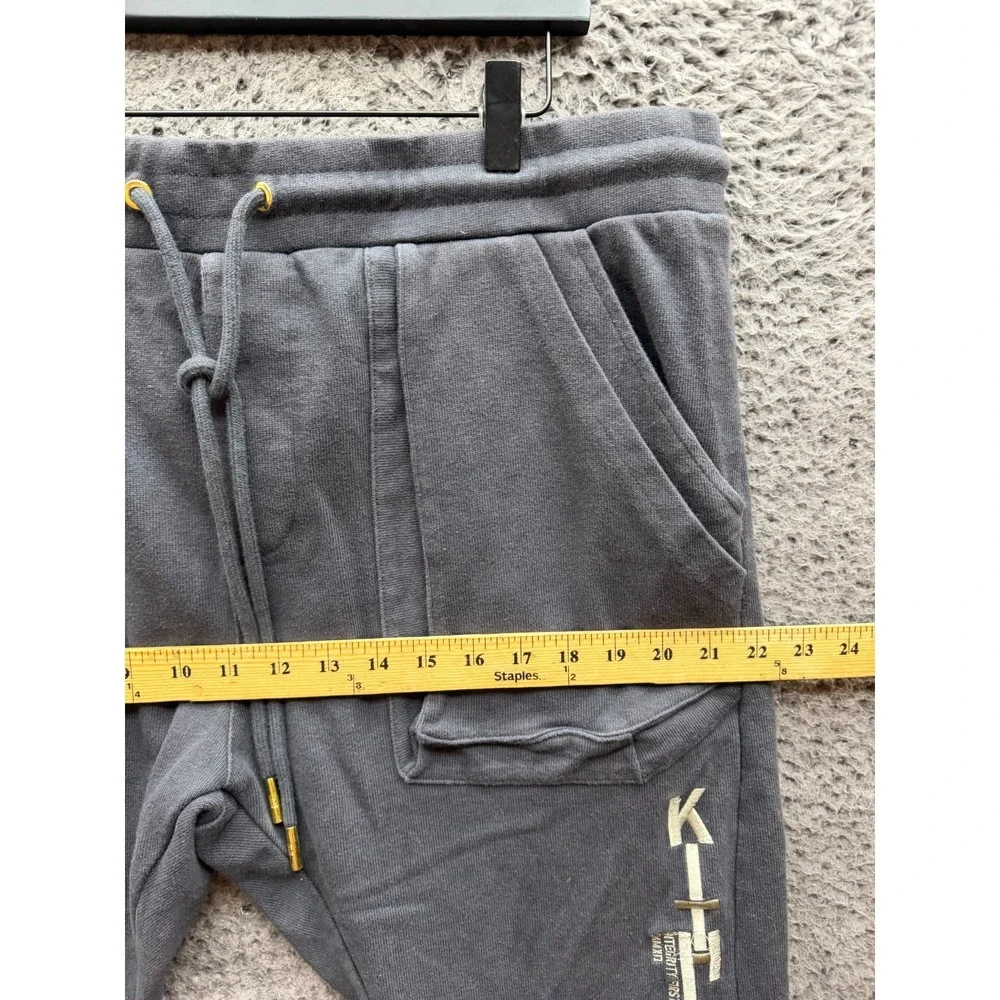 Kith Bennett Embroidered Tapered Drawstring Sweatpants Ebony Mens Size XL
